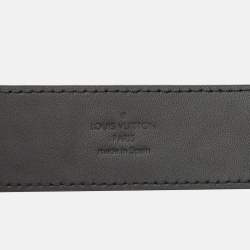 Louis Vuitton Black Leather LV New Wave Belt 80 CM