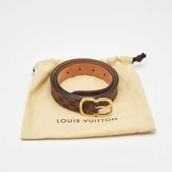 Louis Vuitton Mini Damier Ebene Canvas Buckle Belt 85 CM