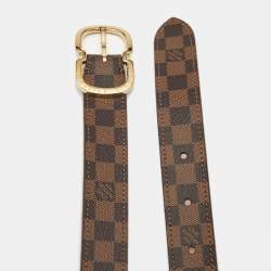 Louis Vuitton Mini Damier Ebene Canvas Buckle Belt 85 CM