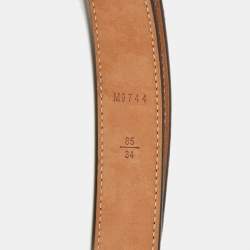 Louis Vuitton Mini Damier Ebene Canvas Buckle Belt 85 CM
