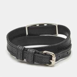 Louis Vuitton Damier Graphite Canvas Silver Tone Wrap Bracelet