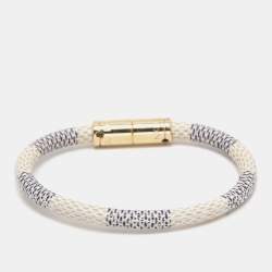 Louis Vuitton Damier Azur Gold Tone Keep It Bracelet