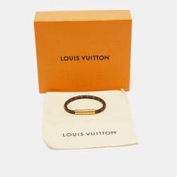 Louis Vuitton Daily Confidential Canvas Monogram Gold Tone Bracelet