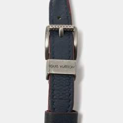 مملوكة مسبقًا سوار لويس فيتون دامييه جلد باللون الفضي دابل تور 19