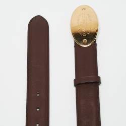 Louis Vuitton Brown Articles de Voyage Leather Belt 85CM