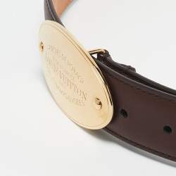 Louis Vuitton Brown Articles de Voyage Leather Belt 85CM