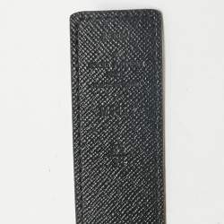 Louis Vuitton Black Monogram Canvas and Leather LV Initiales Reversible Belt 85CM