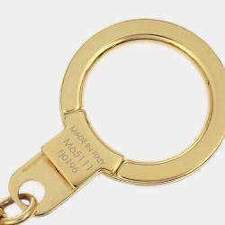 Louis Vuitton Fleur De Monogram Chain Gold Plated Bag Charm