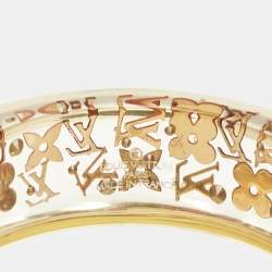 Louis Vuitton  Monogram Inclusion Tangerine Resin Crystals Gold Tone Bracelet 