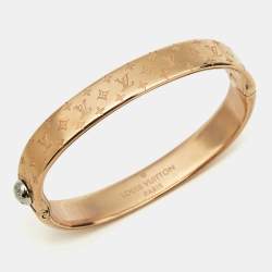 Louis Vuitton Nanogram Cuff Two Tone Bracelet S