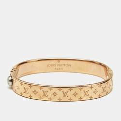 Louis Vuitton Nanogram Cuff Two Tone Bracelet S
