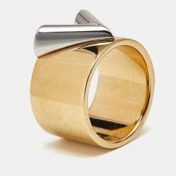 Louis Vuitton Essential V Two Tone Ring Size 54