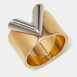 Louis Vuitton Essential V Two Tone Ring Size 54