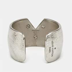 Louis Vuitton Textured Essential V Colorama Two Tone Open Cuff Bracelet S