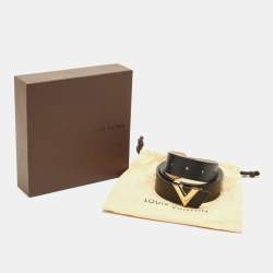Pre Owned Louis Vuitton Black Epi Leather Essential V Belt 85CM