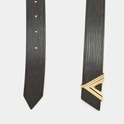 Pre Owned Louis Vuitton Black Epi Leather Essential V Belt 85CM