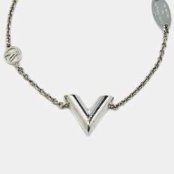 Pre Owned Louis Vuitton  Essential V Silver Tone Bracelet