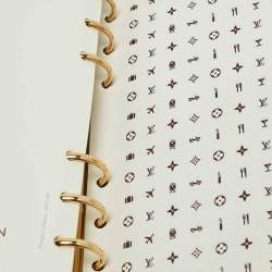 Pre Owned Louis Vuitton Damier Ebene Canvas Medium Ring Agenda Cover