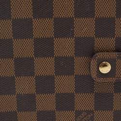 Pre Owned Louis Vuitton Damier Ebene Canvas Medium Ring Agenda Cover