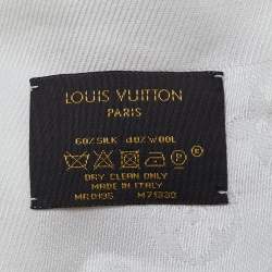 مملوكة مسبقًا Louis Vuitton White Monogram Wool and Silk Shawl 
