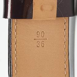 Pre Owned Louis Vuitton Amarante Monogram Vernis Buckle Belt 90 CM