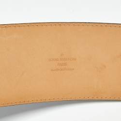 Pre Owned Louis Vuitton Amarante Vernis Leather LV Initiales Waist Belt 75CM