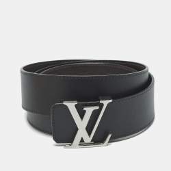 Louis Vuitton Black/Brown Leather LV Initiales Reversible Belt 95 CM