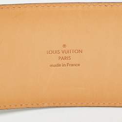 Pre Owned Louis Vuitton Amarante Vernis Leather LV Initiales Waist Belt 75 CM