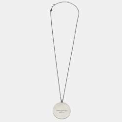 Pre Owned Louis Vuitton  Cameo Silver Tone Long Neckalce