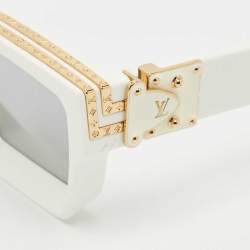 Pre Owned Louis Vuitton White/Black Mirrored Z1166W 1.1 Millionaires Sunglasses