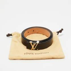 Pre Owned Louis Vuitton Black Epi Leather LV Initiales Belt 100CM