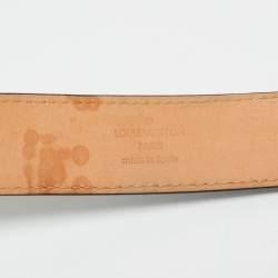 Pre Owned Louis Vuitton Black Epi Leather LV Initiales Belt 100CM