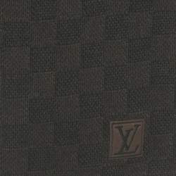 Pre Owned Louis Vuitton Brown Damier Ebene Wool Scarf