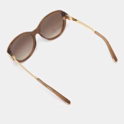 Pre Owned Louis Vuitton Gold Tone/ Brown Gradient Z0487W Petit Soupcon Cat Eye Sunglasses