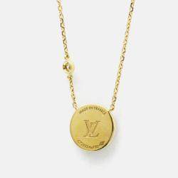 Pre Owned Louis Vuitton Sun Blossom BB Yellow Gold 18K DiamondLapis Lazuli  Pendant Necklace 
