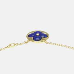 Pre Owned Louis Vuitton Sun Blossom BB Yellow Gold 18K DiamondLapis Lazuli  Pendant Necklace 