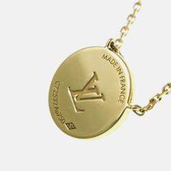 Pre Owned Louis Vuitton Sun Blossom BB Yellow Gold 18K DiamondLapis Lazuli  Pendant Necklace 