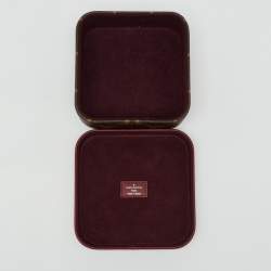 Pre Owned Louis Vuitton Burgundy Leather and Monogram Canvas Boite Clarins PM Jewelry Case