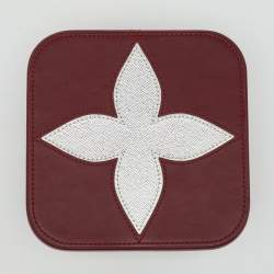 Pre Owned Louis Vuitton Burgundy Leather and Monogram Canvas Boite Clarins PM Jewelry Case