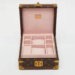Pre Owned Louis Vuitton Rose Ballerine Monogram Canvas Coffret Joaillerie Box