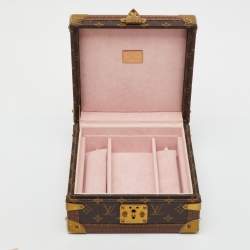 Pre Owned Louis Vuitton Rose Ballerine Monogram Canvas Coffret Joaillerie Box