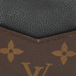 Pre Owned Louis Vuitton Black Leather and Monogram Canvas iPhone 12 Pro Cover
