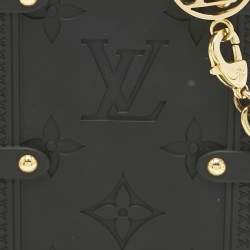 Pre Owned Louis Vuitton Black Monogram Rubber Trunk iPhone 14 Pro Case