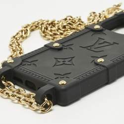 Pre Owned Louis Vuitton Black Monogram Rubber Trunk iPhone 14 Pro Case