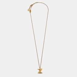 Pre Owned Louis Vuitton LV & Me Letter Z Gold Tone Necklace