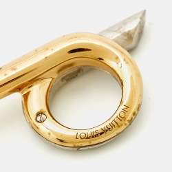 Pre Owned Louis Vuitton Twist Two Tone Metal Ring Size 54