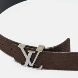 مملوكة مسبقًا حزام لوي فيتون شامواه بني ميني دامييه LV بحروف أولية 95 سم