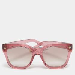Pre Owned Louis Vuitton Pink Gradient Z2412U My Monogram Square Sunglasses