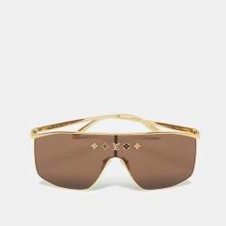 Pre Owned Louis Vuitton Brown Z1717U LV Golden Mask Sunglasses