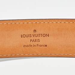 Pre Owned Louis Vuitton Damier Ebene Canvas Ellipse Belt 100CM